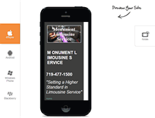 Tablet Screenshot of monumentlimo.net